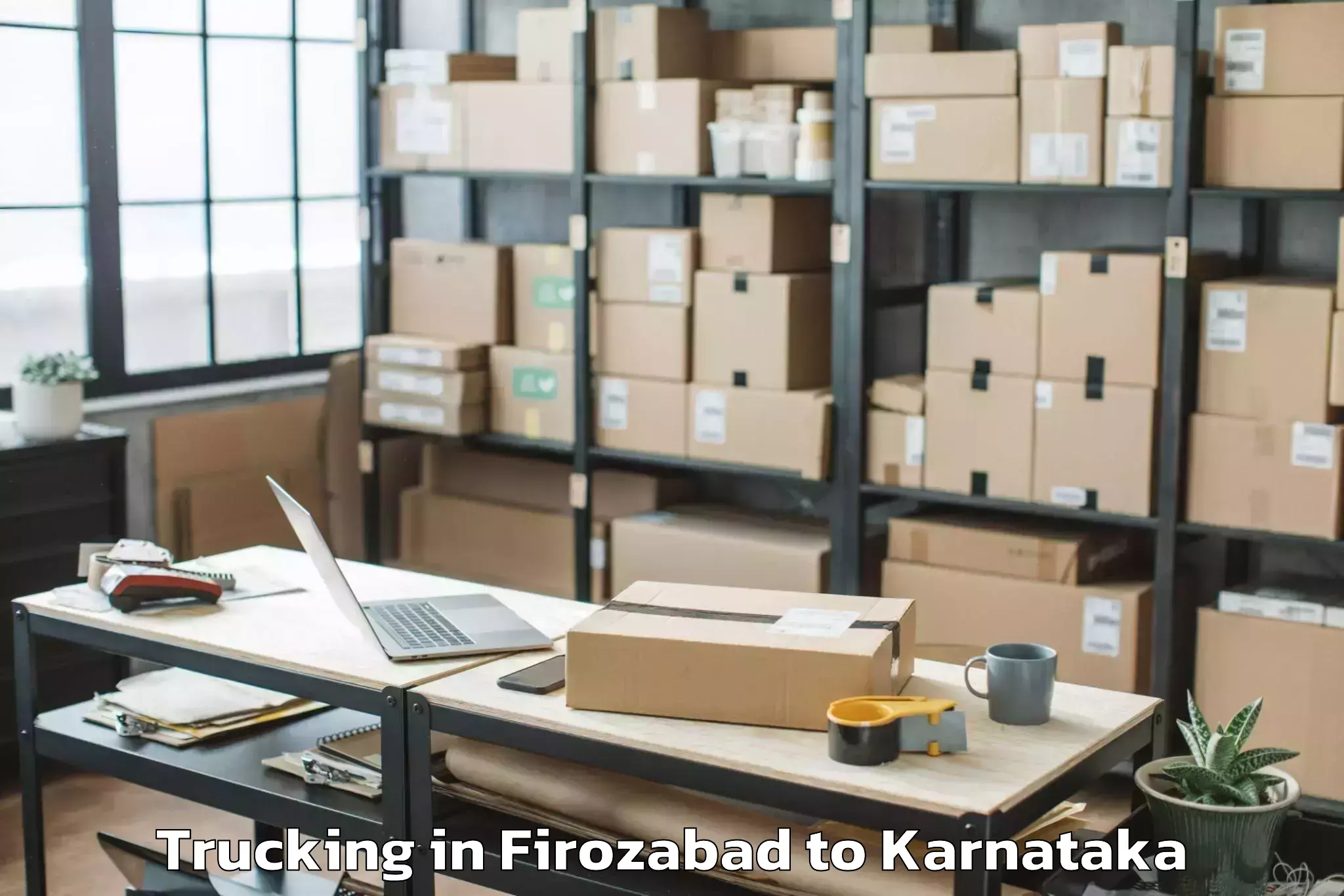 Affordable Firozabad to Panja Dakshin Kannad Trucking